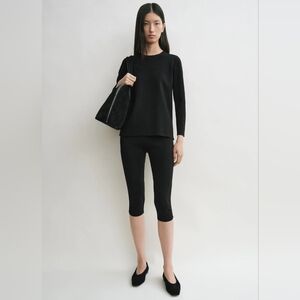 Toteme Compact Knit Capri Trousers Sz L NWT